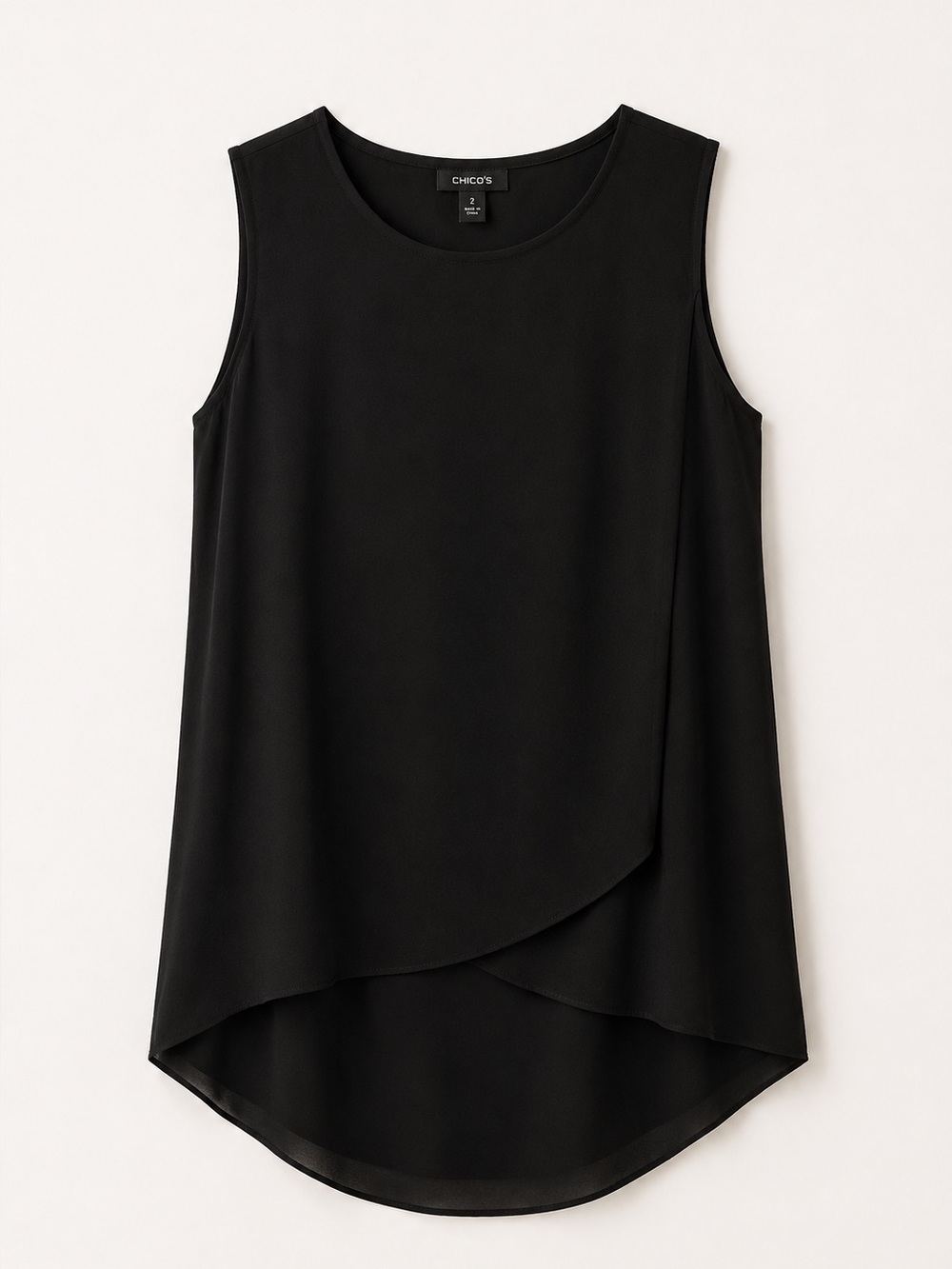 Chico’s Plus Size Black Layered Tank Top 2